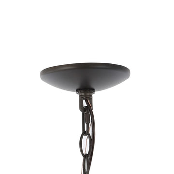Abril 12.5"  Rustic Bohemian Iron/Wood Bead LED Pendant - JONATHAN Y
